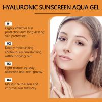 Protector solar de ácido hialurónico SPF50 + crema protectora antioxidante resistente al agua refrescante aislante de bloque solar hidratante duradero - details 2