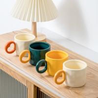 Creativo y personalizado hogar pellizco de mano toque mango de amor fácil de limpiar Día de San Valentín taza de cerámica taza recuerdo - details 1