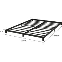 Cama con Plataforma de Metal, Marco de Cama de 140 x 200 cm, Cama de Metal con somier de láminas de Metal, Moderna Cama de Metal para Adultos, niños, Adolescentes, fácil Montaje - details 23