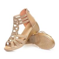 Sandalias Romanas de Cuero Suave Zapatos de Tacón para Mujer Verano 2025 Diseño Casual de Moda - details 2