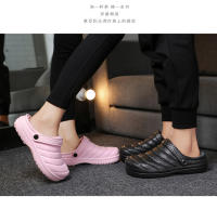 Zapatillas de casa para hombre y mujer, zuecos cálidos de alta calidad con forro de felpa, antideslizantes, para jardín, invierno, 2021 - details 7