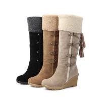 Botas de nieve para mujer, moda Otoño Invierno, Botas Largas, zapatos cálidos, botas martin para mujer - details 0