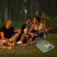 Estuche Portátil Impermeable para Cubiertos de Camping al Aire Libre Bolsa de Almacenamiento Enrollada para Tenedores Cuchara y Palillos - details 2