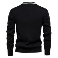Chaqueta de punto de tendencia de suéter de manga larga con cuello en V para hombre de otoño e invierno - details 19