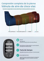 Compresión de aire recargable portátil de recuperación Set Pie Pierna Botas de Masaje para los hombres del pie y la pantorrilla con el calor - details 8