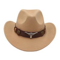 Gorro de Cowboy Estilo Occidental Gorro de Jazz para Mujeres Hombres y Niños Estilo Étnico con Borla Rolada Gorro de Felt - details 7