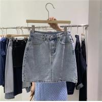 Falda vaquera ceñida adelgazante de cintura alta para mujer, ropa exterior de corte A, nuevo estilo, moda verano 2025 - details 5