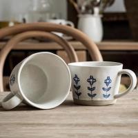 Taza Moderna de Cerámica con Patrón de Flor Ideal para Café, Té, Oficina Porcelana de Alta Calidad - details 2