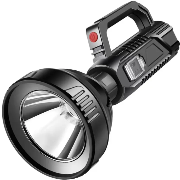 Linterna LED de alta potencia impermeable, linterna de pesca, recargable por USB, potente reflector, lámpara de Camping - 1