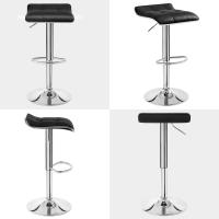 Cocina con Reposapiés Regulable en Altura Taburete Giratorio 360 °   Asiento Tapizado en PU Taburete - details 3