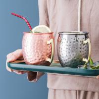 Taza de cobre puro de 500ml, Mule de Moscú engrosada, taza de mula de Moscú, taza de acabado suave martillado, taza de mulas, cócteles, café, cerveza - details 3