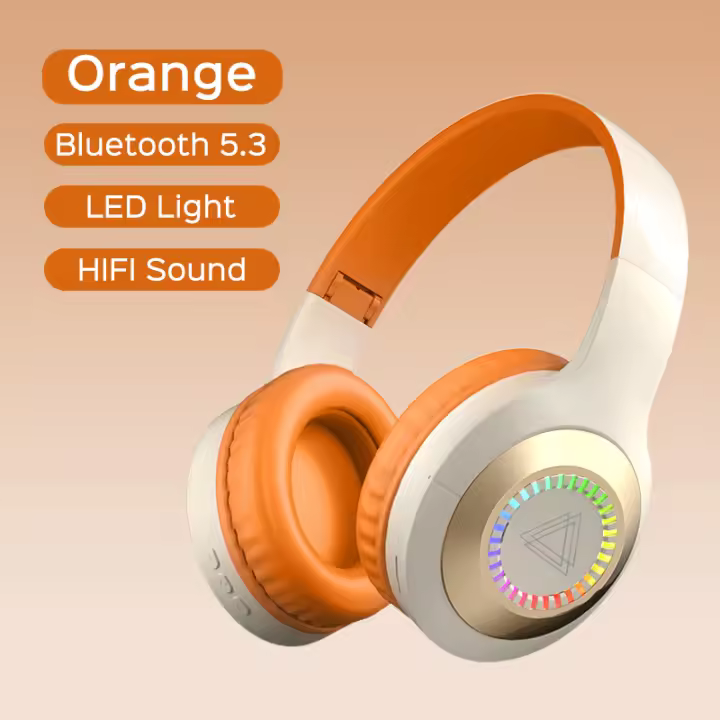Auriculares ANC con reducción de ruido, Cascos HIFI con cable + Comunicación inalámbrica, portátil, con Bluetooth, para música, compatible con TF - 1