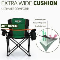 Silla de Camping Plegable - Grande Silla de Pesca Portátil con Reposabrazos Portabebidas - para Acampada Jardín Playa Pesca - hasta 204 kg - details 3