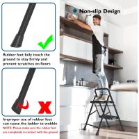 Escaleras Plegables de 150KG Pedales Antideslizantes Anchos Taburete Escaleras de Mano de Acero - details 59