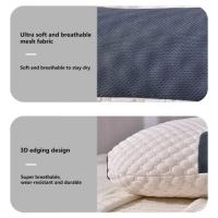 Almohada ortopédica 3D para el cuello, cojín de alta elasticidad, suave, porosidad, lavable, ropa de cama para Hotel y hogar - details 4