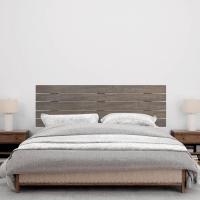 Cabecero de Madera reciclada DM con Patas Estilo Palet Horizontal Cama Palets Herrajes incluidos (150cm, Acabado Mármol) - details 15