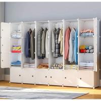 Armario Modular Portátil de 20 Compartimentos Guardarropa para Dormitorio con Barra para Colgar Ropa Compartimentos Más Profundos Aptos para Perchas - details 13