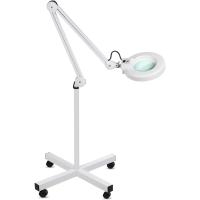 Lámpara LED de suelo estética lupa con iluminación cosmética 8 dioptrías aumento lupa brazo ajustable giratoria lámpara con ruedas, fluorescente salon Spa lectura Reparación Trabajo - details 0