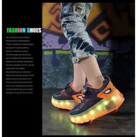 Zapatillas De Deporte Para Niño, Zapatos Luminosos Con Carga Usb De Malla De Dibujos Animados De Araña, Patines Deportivos Para Exteriores, Zapatos De Skate Para Niños Y Niñas, Zapatos Informales - details 13