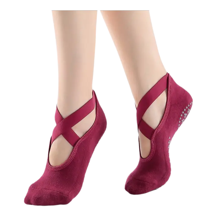 UG Calcetines de Pilates para Mujeres Antideslizantes, Transpirables, Diseño Sin Espalda, Adecuados para Ballet, Danza, Gimnasio Fitness - 1