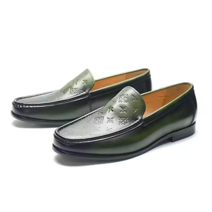 Zapatos informales antideslizantes de cuero británico de negocios, tacón bajo, zapatos de hombre transpirables de primavera - 1