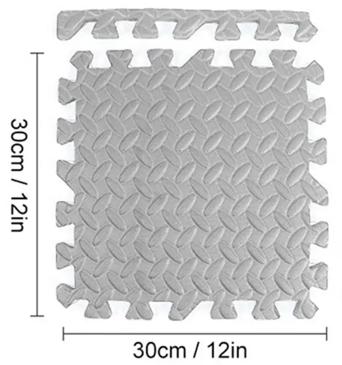 16 Uds 30*30 cm patrón de hoja Eva suelo protección deportiva Fitness PAD antideslizante espuma blanda empalme PAD engrosado amortigu - 1