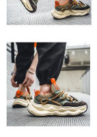 Nuevas zapatillas transpirables de malla, zapatos casuales versátiles, zapatos de papá con suela gruesa para jóvenes - details 20