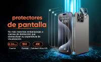Protector de Pantalla de Vidrio HD para iPhone Protección de Cámara para iPhone 16 Pro Max, 13 Mini, 12, 11, 16 Plus - details 2