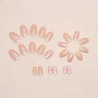 Uñas Postizas Aurora Glitter 24 Piezas Oval Corto Simple Con 1 Pegamento Y 1 Lija Material De Resina Origien China Continental - details 1