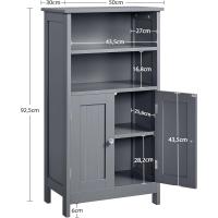 Armario de Baño de Madera Organizador de Almacenamiento con Estante 50x30x92,5cm - details 10