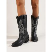Otoño Invierno botas de tacón bajo para mujer zapatos femeninos - details 4