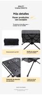 Mesa de camping plegable al aire libre viajar multifunción pesca Portátil 60*40*37CM - details 7