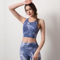 Sujetador deportivo de belleza para mujer, Top de entrenamiento con realce de gimnasio, transpirable, Tie-Dye - details 8