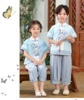 Disfraz Tang, conjunto chino para niños, estilo veraniego, Hanfu mejorado de estilo antiguo para niñas, recitación de Guzheng del Día del Niño - details 8