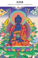 Farmacéutico Thangka Xizang cuadro de pared pintado a mano artículos tibetanos interior de gran tamaño 120cm de alto - details 1
