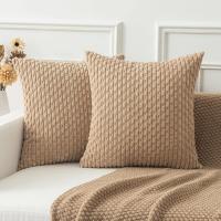 1 Uds. Funda de cojín de 40/45/55x55cm, funda de almohada de pana, funda de almohada a rayas de color caqui para sofá, sala de estar, cama, decoración del hogar de gran tamaño - details 1
