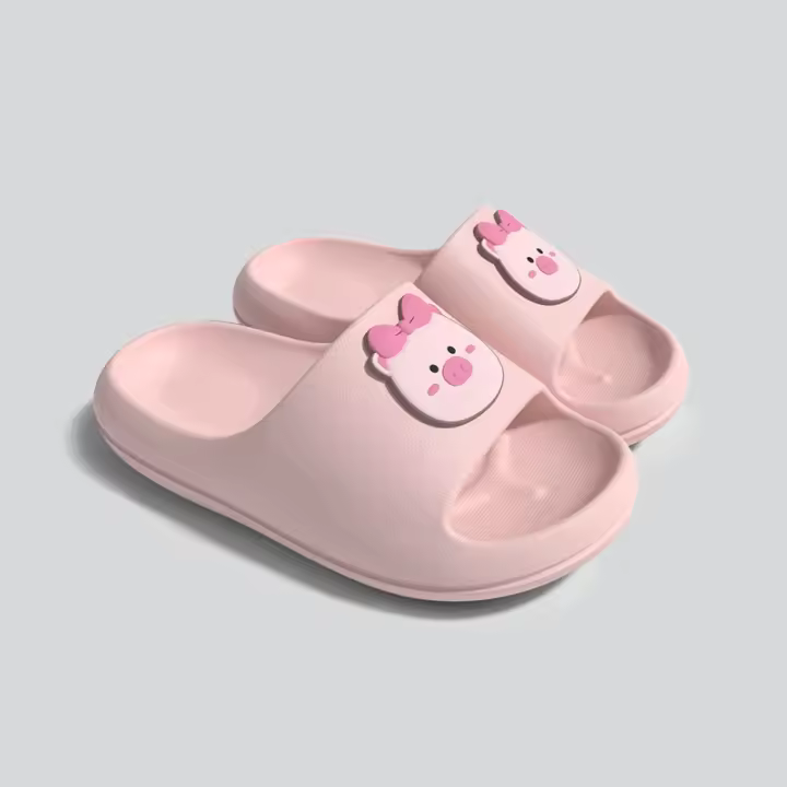 Tigre bebé antideslizante baño fondo suave medio y grande niños zapatillas frías - 1