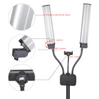 Tubo de brazo Dual para selfie, luz LED para vídeo de maquillaje, transmisión en vivo, luz de relleno de tubo dual - details 2