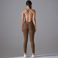 Hamidou-body de Yoga elástico, ropa de gimnasio, ropa deportiva de realce, mono de entrenamiento sin espalda, conjunto de Yoga de alta elasticidad para gimnasio - details 3