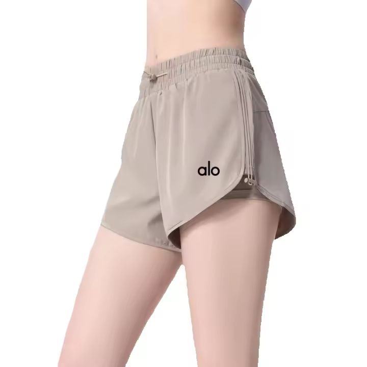 Aloyoga yoga shorts verano mujeres falso dos piezas anti-caminante casual secado rápido transpirable deportes fitness pantalones de entrenamiento - 1