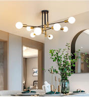 Lámpara colgante de techo moderna para el hogar, luz LED de araña nórdica E27, para dormitorio y sala de estar - details 11