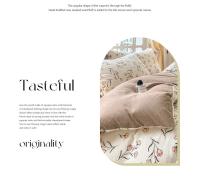 Juego de Ropa de Cama King Size de Alta Calidad con Estampado Floral en Poliéster 100% Tapete de Cama Suave y Transpirable con Funda de Edredón y Sábanas - details 9