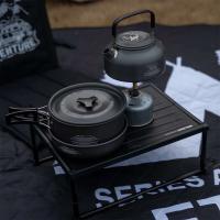 3 unids/set Camping al aire libre olla para cocinar agua hervidor de agua juego de utensilios de cocina portátiles vajilla senderismo Picnic - details 1