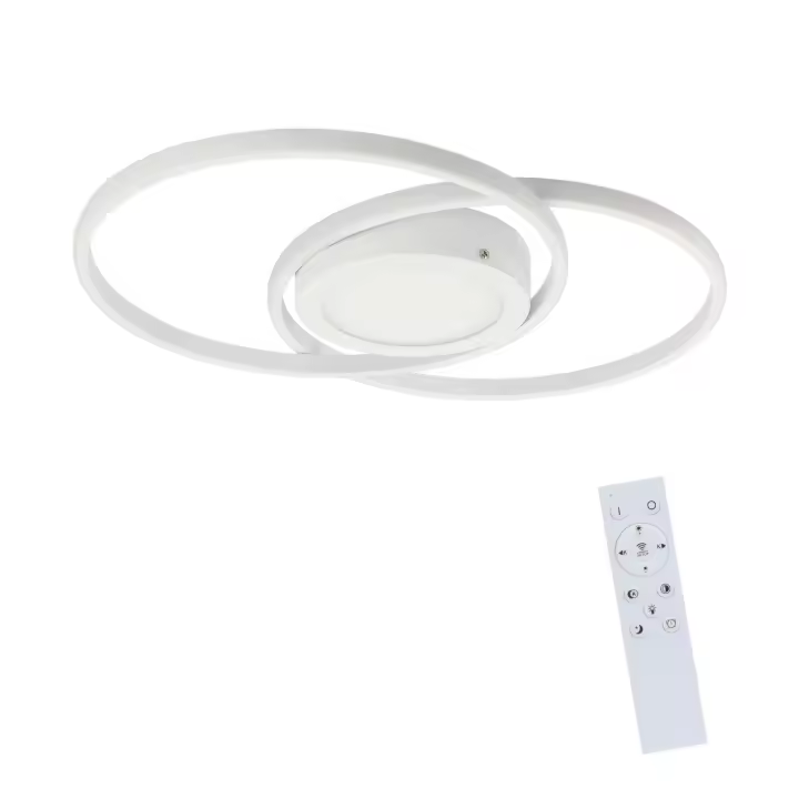 CBJKTX Luz de techo LED regulable con control remoto 48W Blanco Sala de estar Diseño de dormitorio Lámpara moderna para cocina Oficina - 1