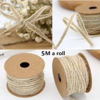 Rollo de Juta y Encaje Vintage Rústico Ancho de 5M, Espesor de 0.5cm Ideal para Decoración de Fiesta y Boda DIY - details 0
