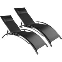 Set de 2 Tumbonas de Jardín Exterior Plegable con Reposacabezas Reclinable en 7 Posiciones - details 17