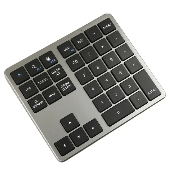 Teclado numérico Bluetooth 2,4G teclado numérico inalámbrico ultrafino teclado numérico recargable USB para ventana IOS Android negro - 1