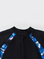 Traje de baño de surf para hombre, top con cremallera de manga larga a prueba de sol con mallas de cuerpo entero y 3 piezas - details 3