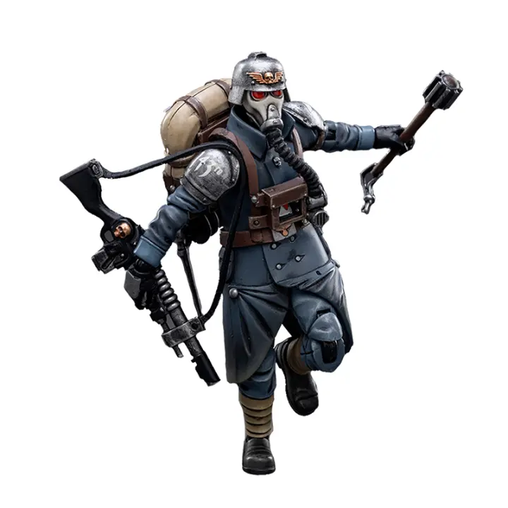 JOYTOY 1/18 Figura de acción 40K Astra Militarum 
 Death Korps of Krieg Veteran Squad Guardsman Reedición Colección de anime Modelo militar - 1