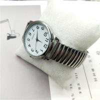 Reloj para hombres de mediana edad y mayores, reloj de pulsera de cuarzo con números grandes para mujer, banda de acero para primavera - details 3